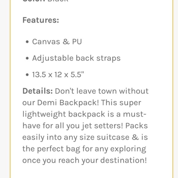 Deux Lux Canvas Backpack - Picture 4 of 5